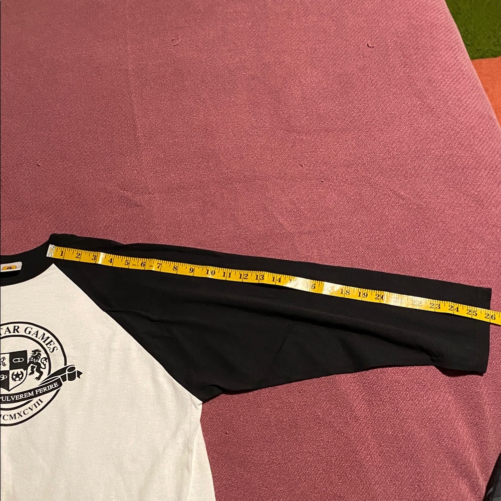 Rockstar Games crest logo 3/4 sleeve ringer tee. Black & white. XL - Picture 8 of 8